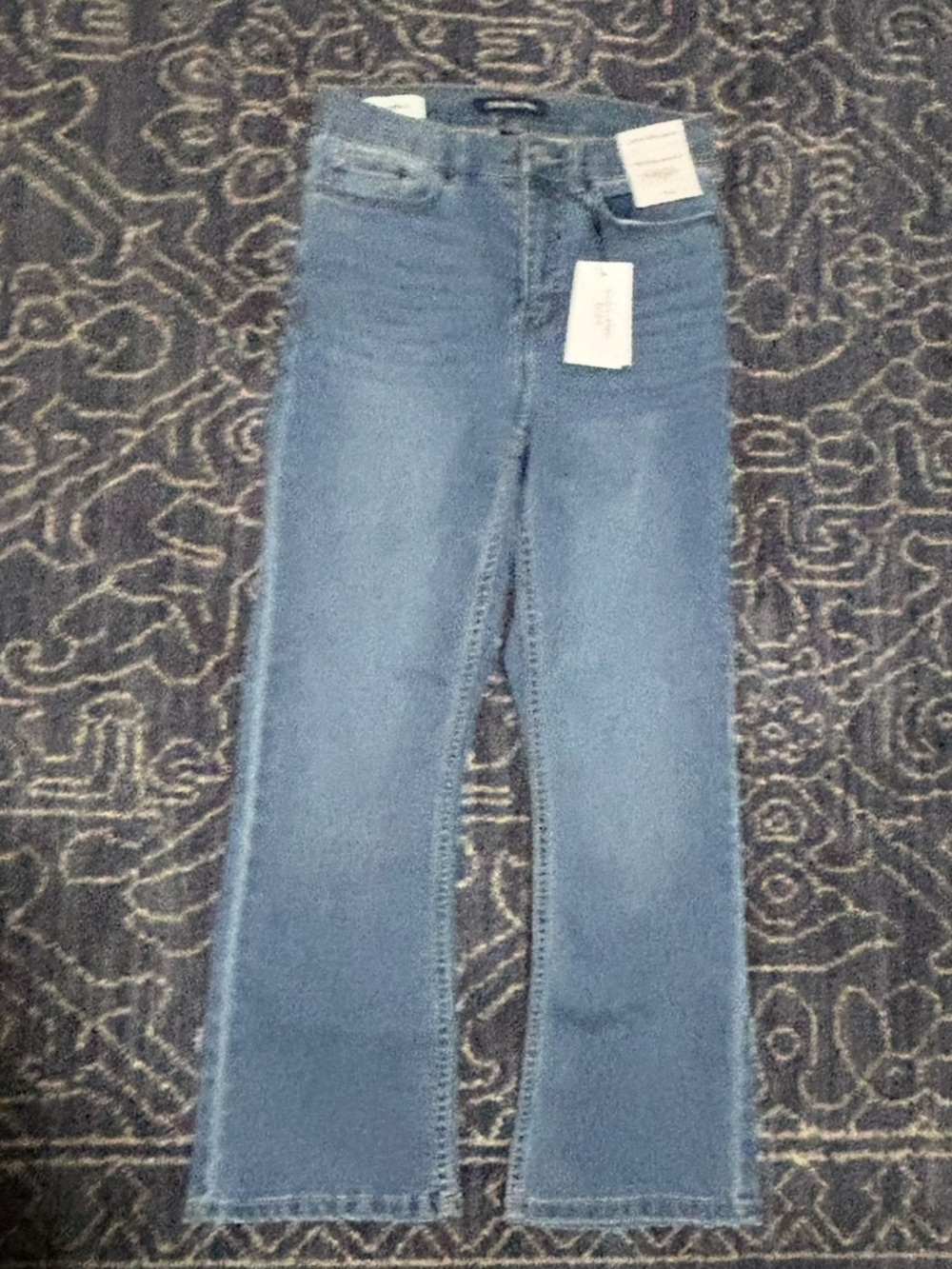 Calvin Klein Medium Blue Wide-Leg Flare Jeans